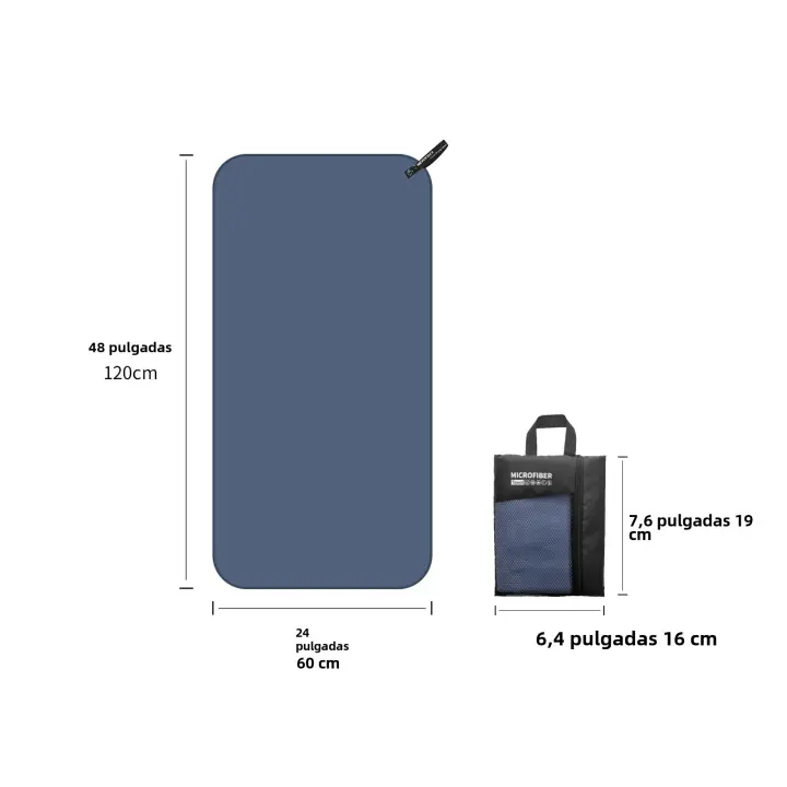 Toalla De Microfibra Mutao Con Bolsa De Malla Para Secado Rápido Absorbente Ideal Para Camping Gimnasio Yoga Senderismo - 1