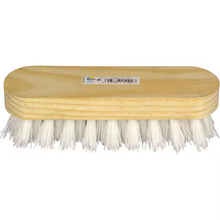 Cepillo de Fregar Taco Madera Fibra Plástico Polipropileno - 1
