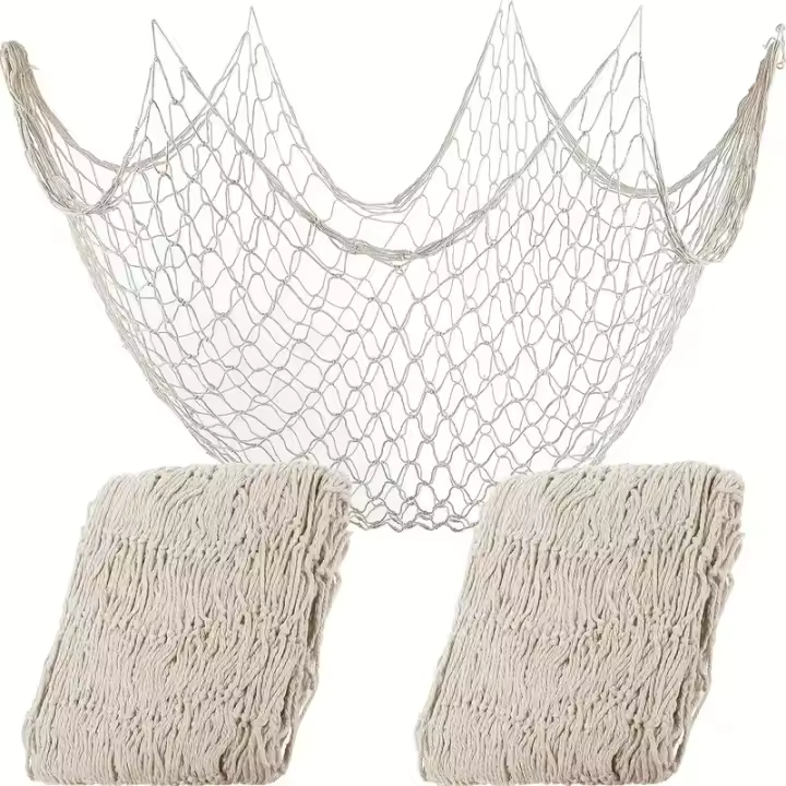 Red De Pesca De 78 Pulgadas Con Tema De Playa Decoración Para Casa Y Habitaciones Estilo Mediterráneo Para Sala De Estar Y Dormitorio - 1
