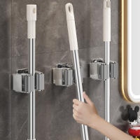 Soporte De Mopa Y Escoba De Pared Para Cocina Y Baño Organizador Ecológico De Acero Inoxidable Resistente Al Agua Con Clip De Almacenamiento - details 8