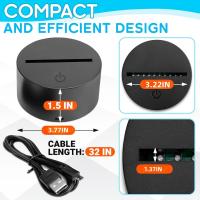 Lámparas LED 3D Luz Nocturna Con Control Remoto Inteligente Y Cable USB RGB Para Decoración De Dormitorio Regalos - details 5