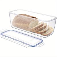 Caja De Almacenamiento De Pan De Plástico Tapa Airtight Contenedor De Alimentos Organizador De Cocina Para Panecillos Y Sandwiches - details 7