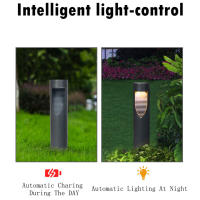 Lámpara Solar Para Jardín Control Inteligente Impermeable Decoración De Camino Luz Nocturna Para Jardín Fuente De Energía Solar ABS LED Moderno - details 3
