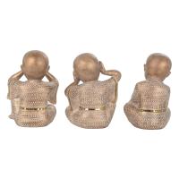 CAPRILO REGALOS & DECORACIÓN Set de 3 Figuras Decorativas de Resina "Monjes no Ve, Oye , Habla ". Adornos y Esculturas. Regalos Originales. Decoración Hogar. 17 x 12,50 x 21 cm - details 2