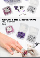 Kit De 50 Piezas De Bandas De Molienda Para Uñas 3.1/6.5mm Con Set De Mandril Para Broca Eléctrica Herramientas De Pulido Y Eliminación De Uñas - details 2