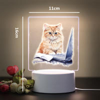 Lámpara De Mesa USB Con Ambiente De Gato Luz Nocturna RGB LED Decoración Para Habitación Regalo Iluminación De Ambiente RGB LED - details 8