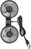 Ventilador de coche, 1 unidad, USB, 5 V, ventilador de refrigeración automático, ventilador de doble cabezal con ventosa para coche, rotación de 360 grados, ajustable, 3 velocidades, electrodomésticos para coche, ventilador de refrigeración para coche - details 0