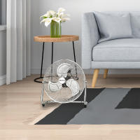 Ventilador metálico de suelo JOCCA 23 cm y 45 cm con diseño industrial, 3 velocidades, cabezal reclinable, silencioso, potente caudal de aire, portátil con asa, ideal para hogar u oficina, pies antideslizantes, bajo consumo - details 2