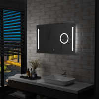 vidaXL Espejo de Pared de Baño con LED y Sensor Táctil Iluminación Dimensiones 80 x 60 cm, 100 x 60 cm - details 1