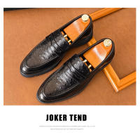Zapatos Casuales De Cuero Para Hombres 2024 Nuevos Con Suela Gruesa Estilo Negocios Slip-On Loafers Moda Británica Zapatos Adultos No Impermeables Transpirables Talla Verdadera - details 4