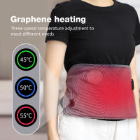 Cinturón calefactor de grafeno, masajeador de cintura inteligente con vibración cálida y gas, cinturón de masaje con compresas calientes de tres velocidades - details 0