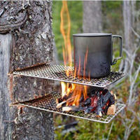 Malla De Asado En Acero Inoxidable Para Camping Grillete Cuadrado Redondo Herramienta De Barbecue Resistentes Al Calor Fáciles De Limpia Para Actividades Al Aire Libre Viajes Picnics BBQ - details 14