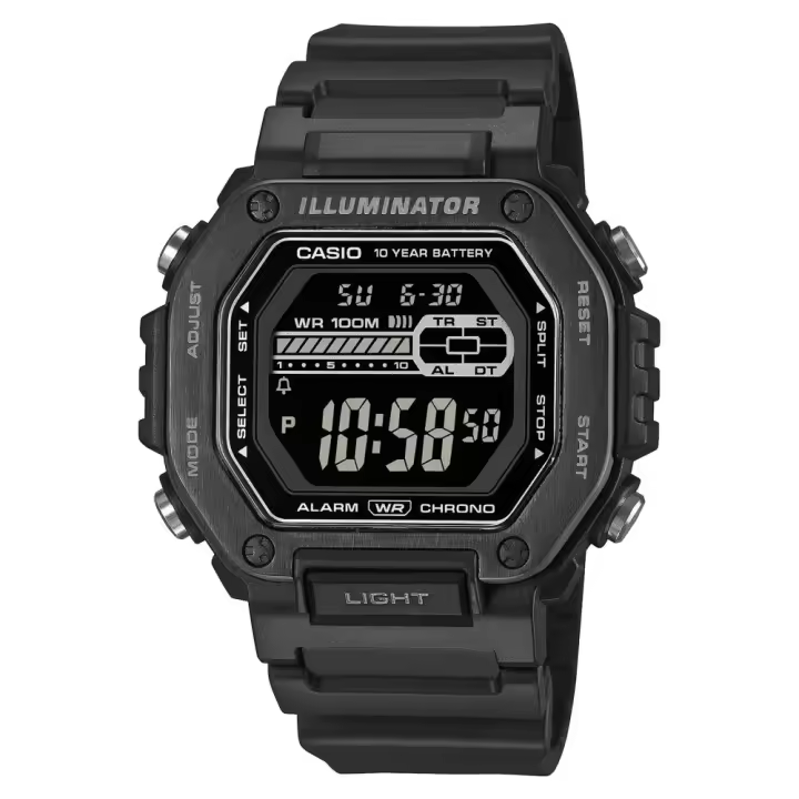 Reloj deportivo hombre Casio MWD-110HB-1b 100m WR 10 años de batería Hora Mundial - 1
