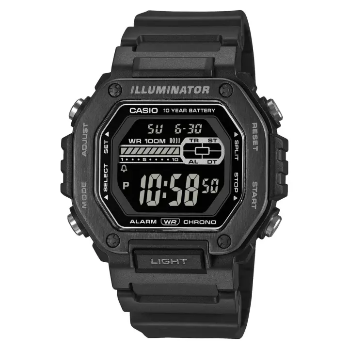 Reloj deportivo hombre Casio MWD-110HB-1b 100m WR 10 años de batería Hora Mundial - 1