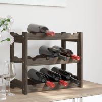vidaXL Botellero para 12 botellas madera maciza de pino en color Marrón/Negro/Natural y más - details 3