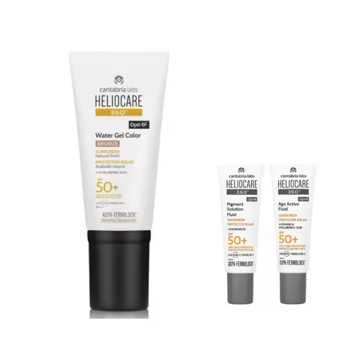 Heliocare 360º Water Gel Color Bronze Spf 50+ 50ml + Regalo Protector Age Fluid y Pigment Fluid 3 ml - 1