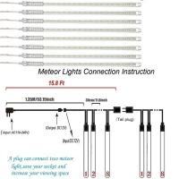 Luces De Lluvia De Meteoros LED Para Decoración De Navidad Y Año Nuevo 30/50cm 8 Tubos Guirnalda Para Árbol De Navidad Y Calle - details 12
