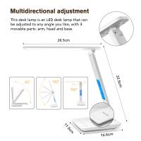 Lámpara De Escritorio LAOPAO 10W QI Carga Inalámbrica Con Calendario Alarma De Temperatura Y Luz De Escritorio Protección Ocular Para Negocios Y Estudio - details 7