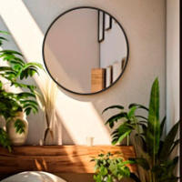 MARCTANI Espejo Redondo con Marco de Metal - Espejos Decorativos de Pared Elegante y Moderno - Espejo Entrada Recibidor - Ideal para Decoracion de Baño, Salon y Entraditas Recibidores - details 2
