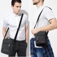 Bolso bandolera de Lona para hombre Bolsa Cruzada de viaje de gran capacidad Bolso casual con múltiples bolsos para trabajo compresas - details 9