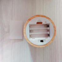 Soporte De Madera Redondo Para Luz LED 8cm Base De Tabla Nocturna Lámpara 3D Portador De Arte Ornamentos De Cristal Resina - details 5