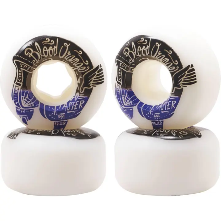 Blood Orange Skate Skateboard longboard Wheels (Set 4) Street Raw Rounded 56mm - 1