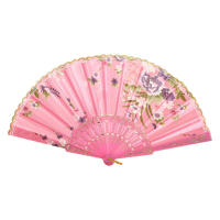 Abanico De Lujo En Estilo Español Vintage Con Diseño De Estampado Y Encaje Plegable Para Danza Y Decoración De Bodas Y Fiestas - details 1