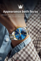 Reloj Mecánico OLEVS 9955 Original Acero Inoxidable Resistente Al Agua Luminoso Calendario De Negocios Lujo Reloj De Muñeca Automático - details 3