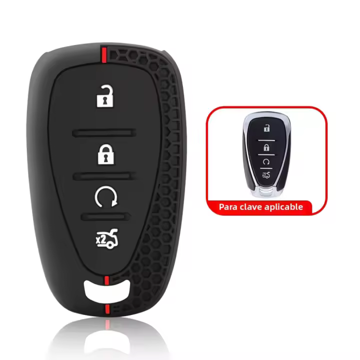 Carcasa De Llave De Coche Para Chevrolet Cruze Malibu Spark Sonic Impala Equinox Volt Trax Y Camaro Cubierta De Silicona Protectora Para Llaves De Fob Remoto - 1
