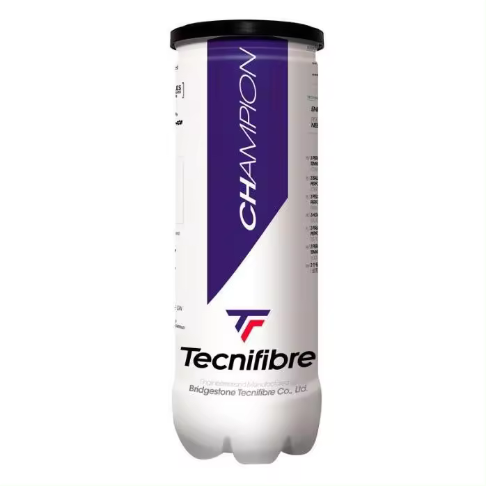 Pelotas de Tenis Tecnifibre CHAMPION Bote 3 - Alta Calidad - 1