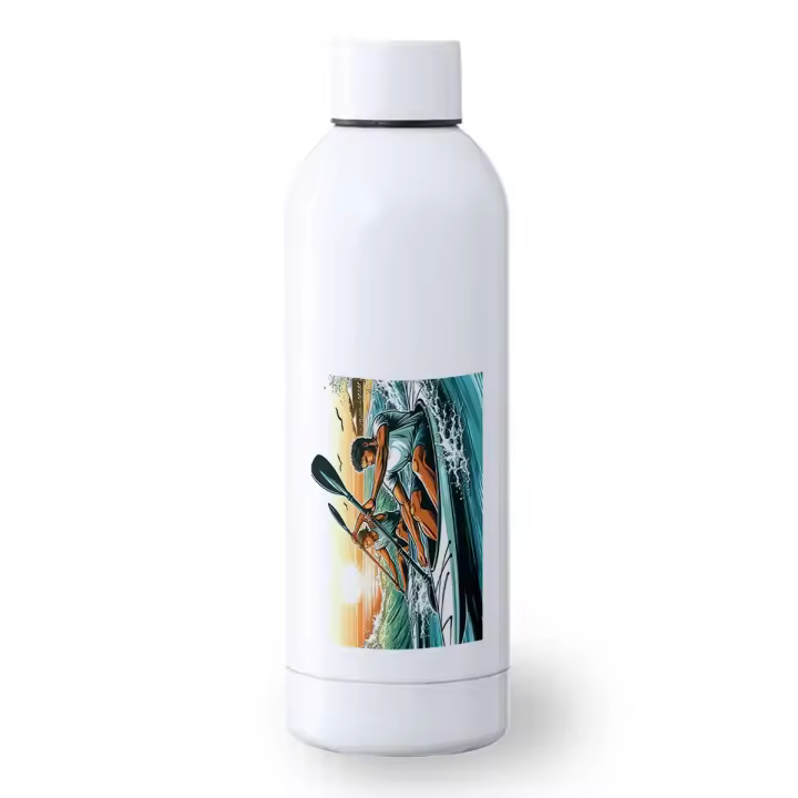 MERCHANDMANIA BIDON 500 ML ACERO INOXIDABLE deporte playa kayak amigos competicion deporte deportivo botella senderismo - 1