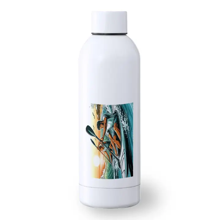 MERCHANDMANIA BIDON 500 ML ACERO INOXIDABLE deporte playa kayak amigos competicion deporte deportivo botella senderismo - 1