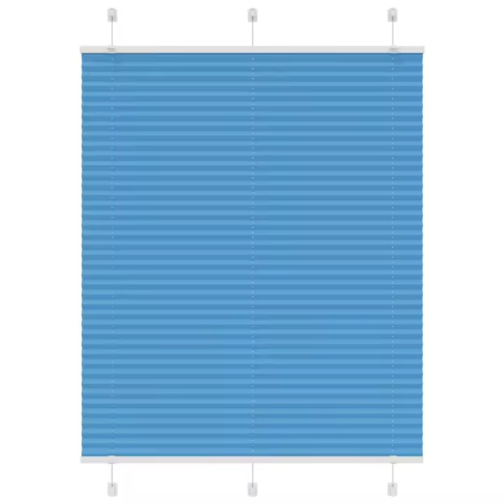 vidaXL Estor Plisado azul 105x150 cm Tela Ancho 104,4 cm Poliéster - 1