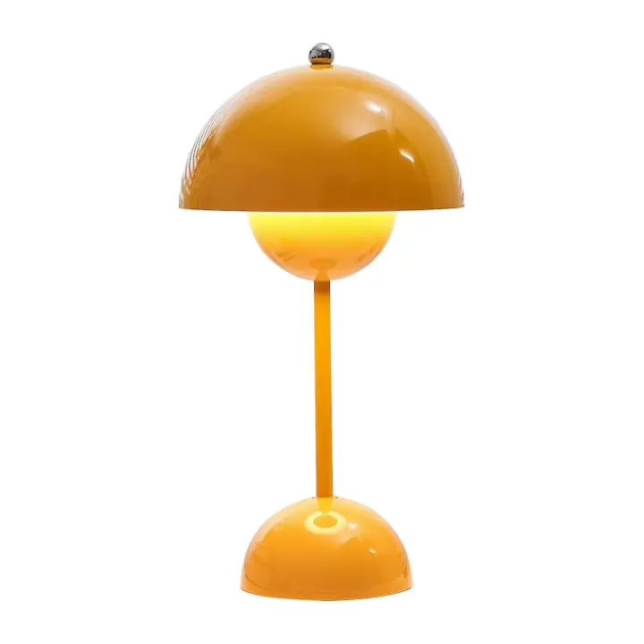 Lámpara de mesa nórdica danesa con diseño de capullo de flores, ideal para bodas, dormitorios, escritorios, mesitas de noche (recargable) - 1