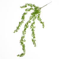 Vine Artificial De Plástico Hojas Verdes Rama De Rotan Para Decoración De Jardín Y Hogar Vines Colgantes Para Exterior - details 5