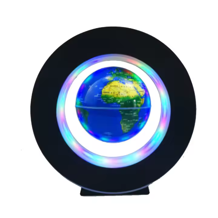Globo Terráqueo Magnético Flotante Con LED Rotativo Patrón De Globo Regalo De Cumpleaños Iluminación De Mesa En Forma De O Novedoso - 1