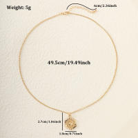 Encanto Collar con colgante geométrico de moda para mujer, con letras doradas y mariposa. - details 25