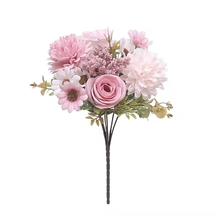 Rosa De Seda Artificial Peonia Otoño Decoración De Habitación Boda Valentine's Day Navidad Arreglo Floral Falso Para Novia Bouquet - 1