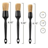 3PC Cepillo Para Limpieza De Coche Herramienta Detallada Para Tablero Espacios Entre Asientos Aire Acondicionado Bocina Limpieza Interior - details 7