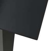 vidaXL Mesa de comedor de jardín acero y vidrio negra 80x80x74 cm - details 2