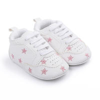 Meckior Zapatos Para Bebés Nuevos Estrellas Casuales Antideslizantes Suaves Impresión Bajo La Pared De Cierre De Lazo PU Suela De Goma Para Primera Marcha De Niñas 0-18 Meses - details 2
