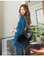 Mochila Negra Casual Para Mujer Sin Violencia En Forma De Oso Simple Y Cruzada Con Bolsillo Interior Para Computadora Material PU Y Poliéster - details 4