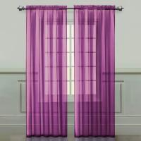 Cortinas De Vidrio Transparentes De Color Sólido Para Boda Estilo Lujo Y Luz 100X200cm Material De Poliéster 100% Panel Único Doble Capa Con Capa De Negro - details 6