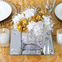Placa De Espejo De Acrílico Cuadrada 1PC Decoración Para Mesa De Comedor Centro De Mesa Para Bodas Cumpleaños Y Fiesta - details 4
