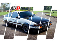 Coche De Juguete a Escala 1/32 AE86 Initial D Con Sonido Y Luz Función De Retroceso Colección De Vehículos Simulados De Aleación Para Niños - details 1