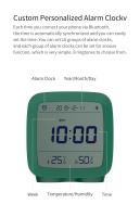 Reloj De Alarma Inteligente Xiaomi Qingping Con Control Bluetooth Pantalla LCD Mostrador De Temperatura Y Humedad Luz Nocturna Ajustable - details 1
