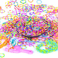 200pcs Bandas Elásticas De Doble Color Para Hacer Pulseras Y Collares DIY Regalo Para Niñas Herramienta De Tejido Loom - details 3