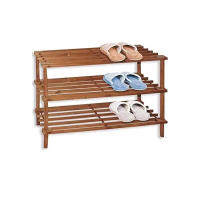 Zapatero de Madera Natural. Estantería Disponible en 2 tamaños, Zapatero de Pie, Estante de Almacenamiento para Zapatos, Organizador para el Hogar, Accesorios - details 3