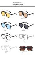 Gafas De Sol Vintage Unisex Grandes Cuadradas Marcas Diseñador Lente Negro UV400 Para Hombre Y Mujer Gafas De Moda Para Ciclismo - details 5