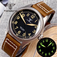 Reloj De Pulsera Automático Tandorio 39mm Para Hombres Con Bisel Flutuado Y Coronación a Tornillo Profundidad De Resistencia Al Agua 200m Vidrio De Zafiro Correa De Cuero Luminoso NH35A - details 1